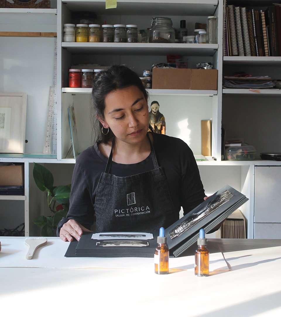 Detalle de trabajo de conservación